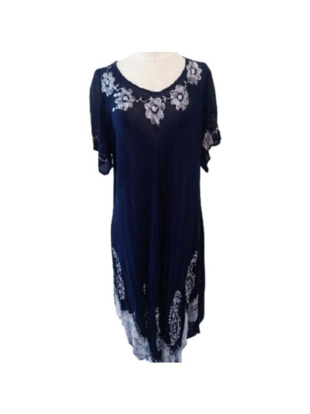 Just Love Beach Pool Cover-up Dress, Navy Multicolor, OS